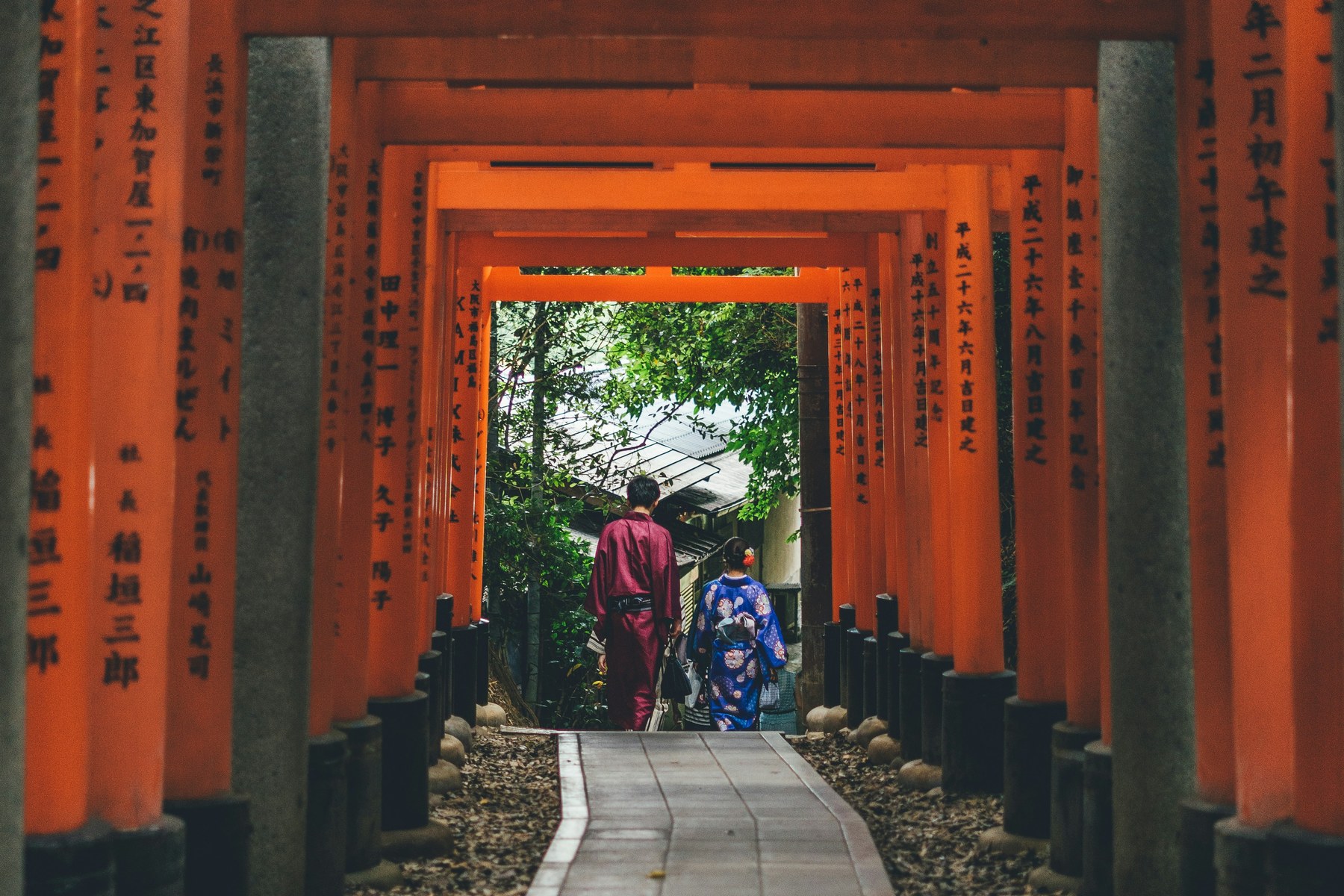 Japanese landscape with traditional architecture