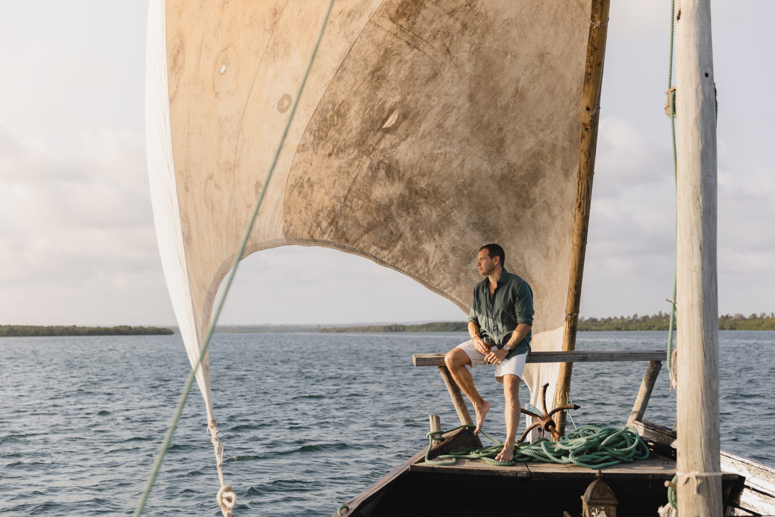Dhow sailing off the Kenya coast
